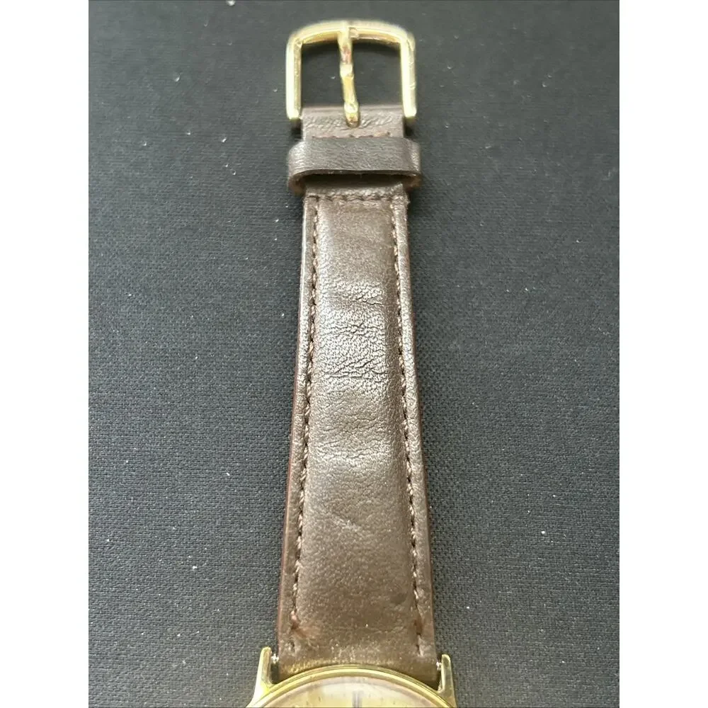 Acqua Gold Tone Brown Band Women’s Quartz Watch